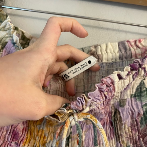 Zara Floral Printed High Waist Blogger Favorite Shorts 2771/087/330 - Picture 5 of 8